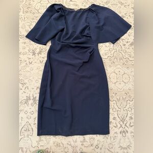 Navy Cape Dress